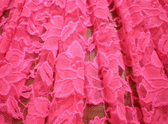 10.Hot Pink Romance Flower Lace